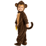 Baby Halloween Costumes, Little Monkey Costume with Toy Banana for Kids Boys Girls Halloween Dress Up, Animal Themed Party Role Playing Cosplay 0-4 Years