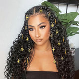 Feather Braid Hair Charms Gold Tree of Life Loc Jewelry Diamond African Dreadlock Accessories for Black Women (20PCS)