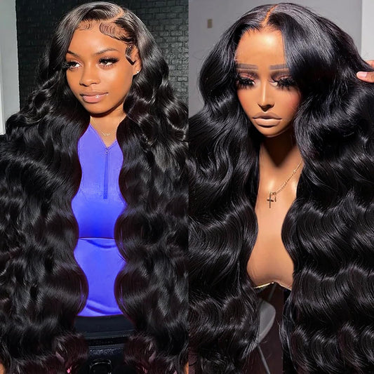 Body Wave Human Hair Wig 13X6 HD Lace Front Wigs Human Hair Pre Plucked 200 Density Body Wave Lace Front Wigs Human Hair Frontal Wigs for Black Women Lace Front Wig 28 Inch